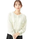 [ニッセン] カーディガン･ボレロ レディース 【ひんやり接触冷感】 ポケットシアーニットカーディガン（毛玉になりにくい・洗濯機OK） 大きいサイズ有 オフホワイト L