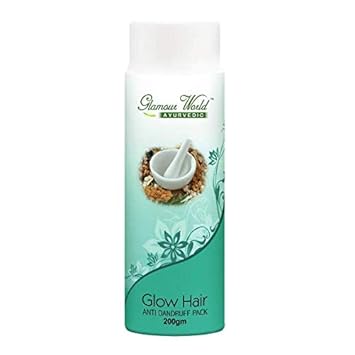 Glamour World Ayurvedic Glow Hair Anti-Dandruff Pack|Controls dandruff, itchiness and other scalp related problems |Enriched with Methi, Heena, Neem, Orange peel,
