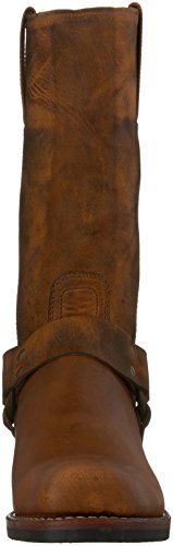 Image of Frye Harness 12R Boots for Men with Oiled-Leather Upper, Siped Outsole with Stacked Leather Heel, and Nickel & Brass Hardware - 12 inch Shaft Height