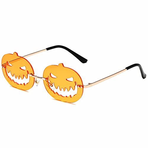 EQNSMDTGZ Okulary przeciwsłoneczne damskie kolorowe okulary przeciwsłoneczne Street Shot Party Photo Rekwizyty w stylu vintage spersonalizowane, Kolor: pomarańczowy, Taille unique