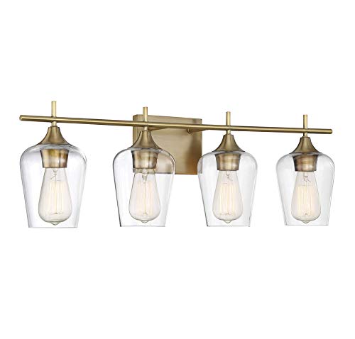 Savoy House Octave 4 Light Bath Bar 8-4030-4-322 In Warm Brass #TOP1