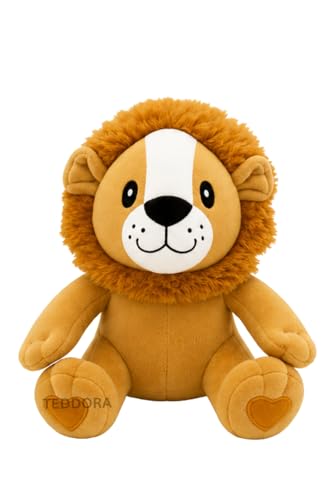 Image of Muffin Lion Soft Toy for Girls Boys Kids,Brown,Lion Animal Plush Stuffed Baby Teddy Gift Birthday, 25 cm