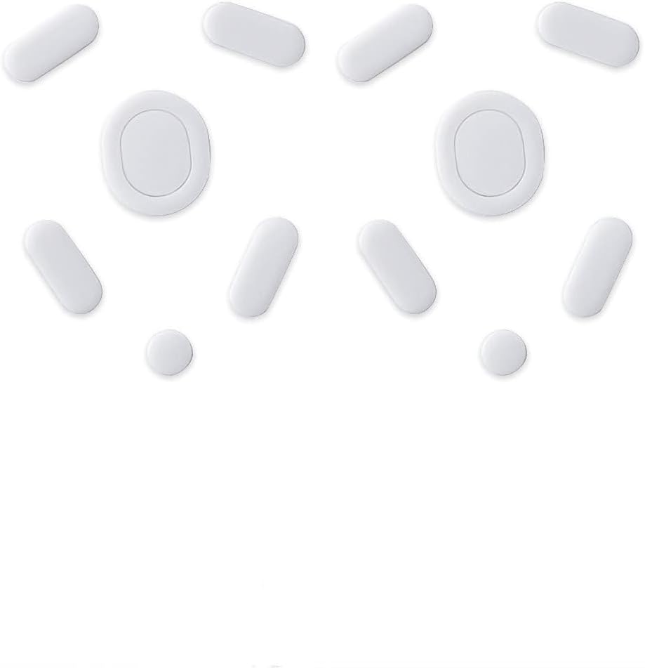HUYUN 2 Sets White Rounded Curved Edges Mouse Feet Pads Skates Compatible for Logit G304 G305 Mouse