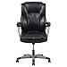 OFM ESS Collection High-Back Bonded Leather Executive Chair with Fixed Arms, in Black (ESS-6030-BLK)