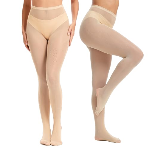 Image of Plus Size Fishnet Tights, Fishnet Stockings for Women,Trendy Sexy Mesh Stockings 1-2 Pcs