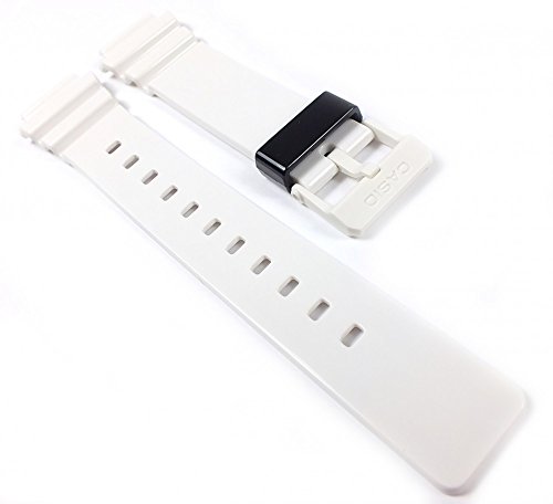 Correa de resina Casio ultraligera blanca de 18 mm resistente al agua