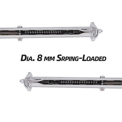 Image of Mud Flaps & Splash Guards, 1 Pair Pack (Chrome, 28.25 inch Straight)
