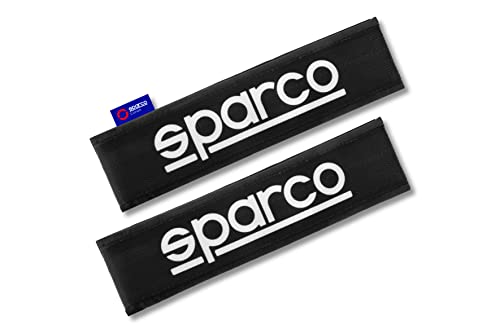 SPARCO 2er Set Universal SPC Gurtpads Schwarz Polyester Schwarz Universal