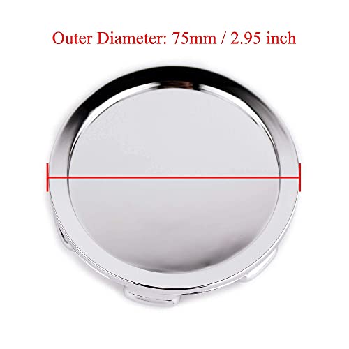 4 Pack 75Mm Wheel Center Caps For Oz Racing Forged Superforgiata 19" 20" Wheels, Chrome Od 75Mm(2.93") Id 70Mm(2.76") Rim Center Hubcaps #TOP2