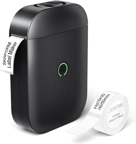 SKRFORM Label Maker Machine with Tape, D11 pro Bluetooth Label Printer,Mini Label Makers with...