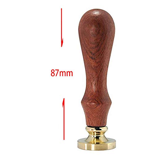 YGHM Rose Wax Seal Stamp Kit Gift Book Box Rosewood Handle Wax Beads Melting Spoon Set,Wedding Invitations Letters Seal Stamp