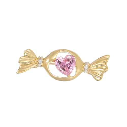 Image of Brooches And Pins For Women Fashion Elegant Flower Broches Lady Costume Jewelry Brooch Pins (Candy)