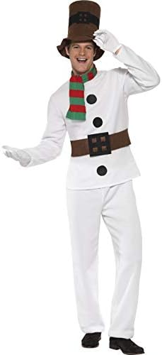 Smiffys Déguisement Homme Bonhomme de neige, Chemise avec ceintur...