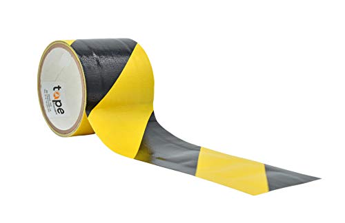 WOD DTCZT Bodenschnur-Abdeckband, 7,6 cm x 39 m. Mit nicht klebendem Kanal, schützt und organisiert Verlängerungskabel, Kabel und Drähte auf dem Boden, verhindert Stolperfallen, schwarz und gelb Cover