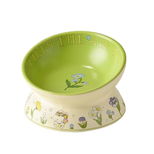 DREAM STYLE 猫 えさ 皿 食器 フードボウル みずのみ器 ご飯台 食べやすい 頸椎を保護する 犬 餌入れ 水入れ ペット食器 猫 犬 取り外し式 ペットウォーターボトル 洗いやすい (傾斜ボウル)