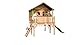 Produktbild Beauty.Scouts Holzspielhaus Wiar mit Veranda + Leiter + Rutsche 200x380x274cm aus Holz in braun Kinder Spielhaus Kinderspielhaus Gartenhaus Holzhaus Stelzenhaus