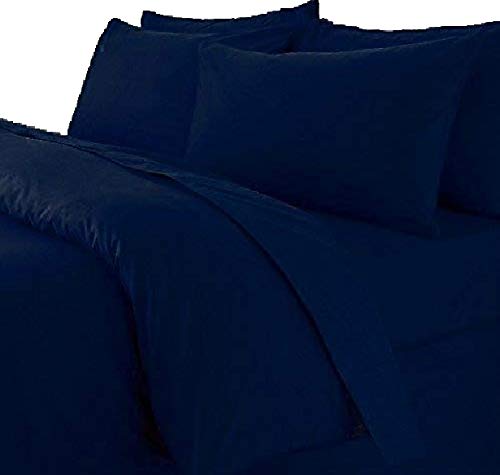 Queens Land Home Non Iron Percale Pollycotton Dyed Duvet Cover & 2 Pillow Cases Bed Set. (Single, Royal Blue) โ image 1