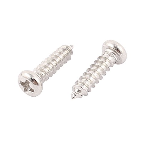 uxcell 100 tornillos autoperforantes acero inoxidable M2.6x10mm miniatura 2