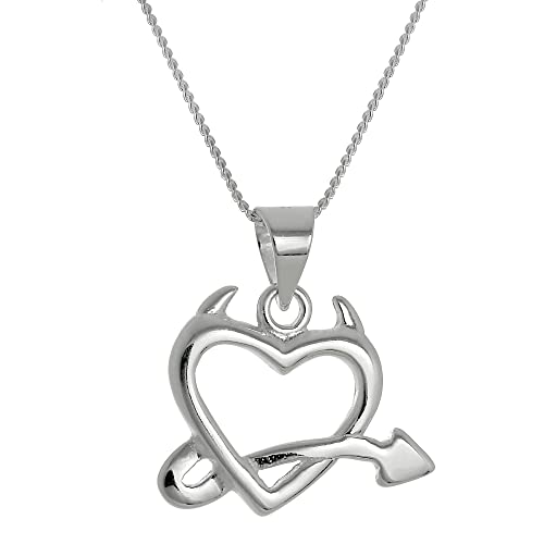 Collier Cœur Démoniaque en Argent 925 de haute joaillerie ajustable