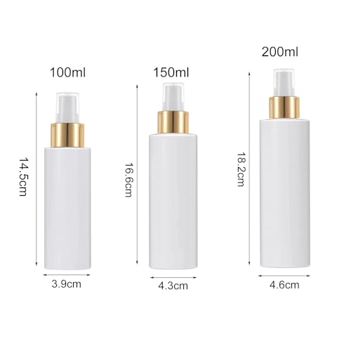 Botella recargable blanca 100ml/200ml para spray miniatura 3