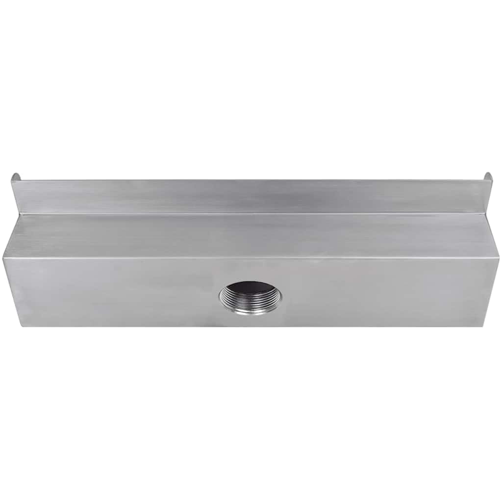 Fontana a cascata per piscina, rettangolare, in acciaio inox, 45 cm, resistente al cloro, con 1 connettore, per fontana da giardino, fontana per laghetto, terrazza, balcone, gioco d'acqua e relax