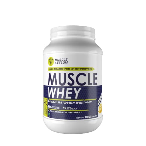 Muscle Asylum- Muscle Whey 100% Whey Protein - 24g Protein, 5.2g BCAA Muscle Asylum- Muscle Whey 100% Whey Protein - 24g Protein, 5.2g BCAA