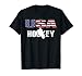 America Ice Hockey Lovers Jersey - USA Flag Hockey Team Fans Women Kids Men T-Shirt