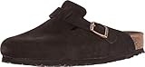 Gepolstertes Fußbett. Birkenstock Women\'s Boston Soft Footbed Suede Mocha Clogs (N)