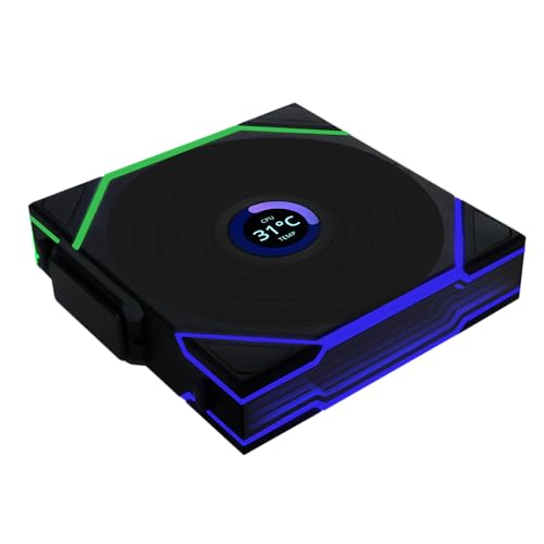 Image of Lian Li UNI Fan TL LCD Wireless 120-Single Pack (Reverse Blade)-2.4 GHz Wireless Signal ARGB Fan-Infinity Mirror-Daisy-Chain-Syncing Lighting-Controller NOT Included & Required - Black (12RTLLCD1W1B)