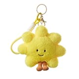 LONGRUSH Amuseable Sun Cute Keychains, Sun Plush Keychain Accessories, Kawaii Keychains for Backpacks, Bags, Purse, Phone, Car Key Ring, Birthday Christmas New Year Gifts for Men Women
