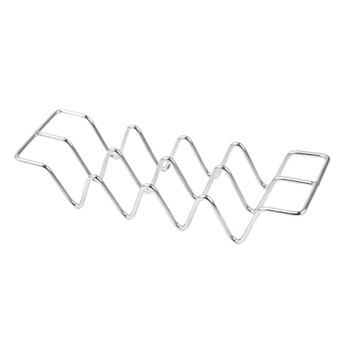 COLLBATH 3pcs Stainless Steel Burrito Stand Taco Holder Taco Stand Corn Tortillas Burritos Stand Tray Taco Shell Holder Para Tacos Taco Rack Baking Pancake Stands 304 Stainless Steel Silver