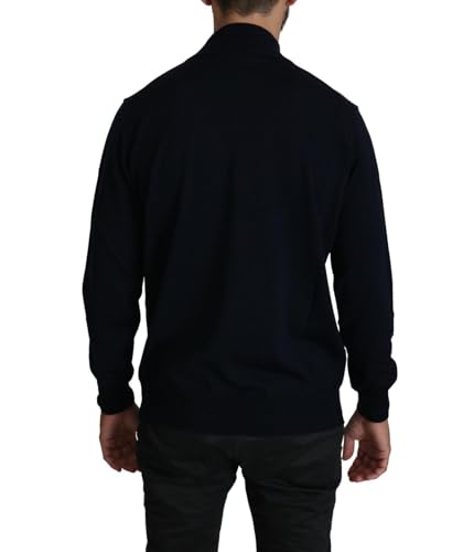 Elegant Dark Blue Pullover Men's Sweater3