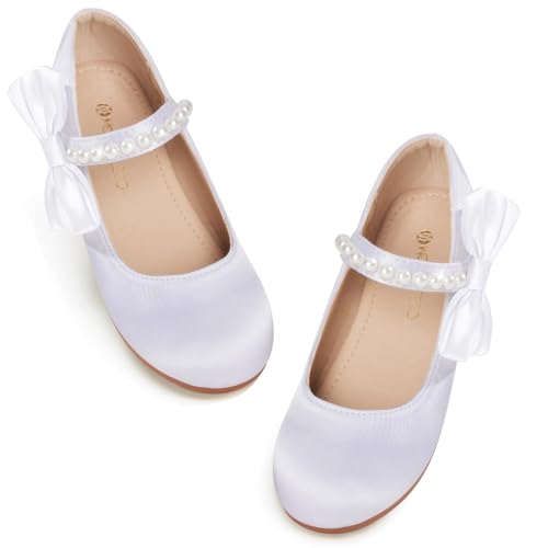 Toddler Flower Girl's Dress Shoes Mary Jane Ballet Shoes for Party,School, Birthday,Performance,Wedding