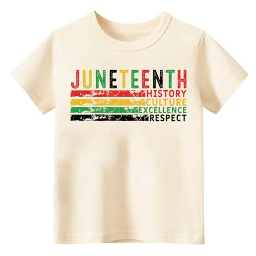 Juneteenth Shirt Kids – Toddler Juneteenth Shirt for Boys & Girls, 2T-8T, Short-Sleeve Celebration Tee