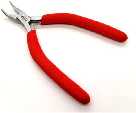 148mm Bent Nose Pliers Foam Handles Ergonomic Wire Wrapping Jewelry Making Tool By JTS