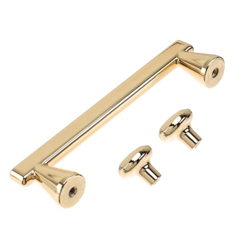 MALUGOGO 3個 金色引き出し取っ手 モダンでシンプルなキャビネットプルハンドル 家具用便利な交換パーツ 取り付け簡単 北欧風インテリアに