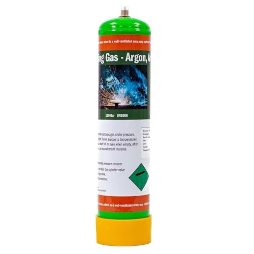 Argon Disposable Gas Bottle Cylinder KIT Welding 100% Pure 0.95L (Argon 100%)