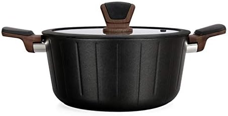 28cm Shallow Pot with Lid Non-stick Marble Coating Aluminum Induction Bottom Pot Series Casserole