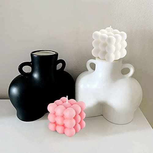 Bubble Candles Gifts For Women, Soy Wax Scented Cube Shaped Candles Square Candle Cool For Home Office Trendy Room Shelf Decor Aesthetic Bubble Candles Set (4 Pack) #TOP4