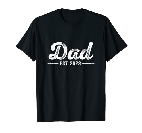 New Dad Est 2023 Primer Día del Padre 2023 Promoted to Daddy Camiseta