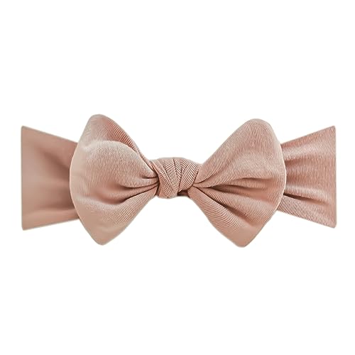 Copper Pearl Baby Bows: Stylish Headbands for Baby Girls, Premium Soft and Stretchy Baby Headbands, Perfect for Newborns, Trendy Designs - Pecan