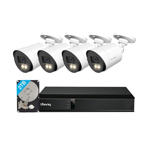 Lifoarey 5MP PoE Security Camera System, 8MP/4K 8CH NVR and