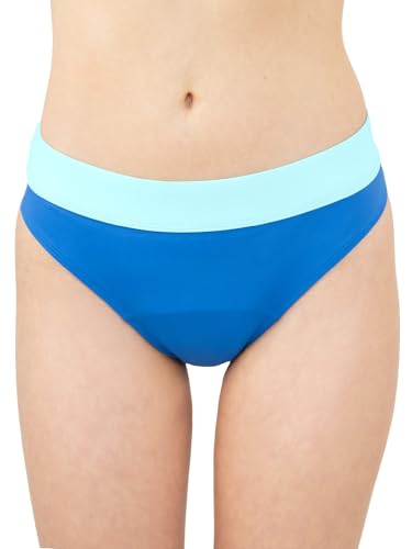 MYLILY Bañador Menstrual Niñas, Adolescentes & Mujer | Braga de Baño con Estampado Verano | Piscina, Mar & Playa | 2-3 Tampones, Antifugas, Neutro al Olor, Oeko-Tex | Azul, S (182)
