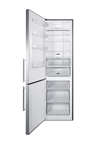Summit 24" Refrigerator-Freezer, 11.7 cu.ft Capacity, Bottom Freezer, Counter Depth Refrigerator, Stainless Steel - FFBF181ES2LHD (Left Handed Door Swing) on Fridge.com