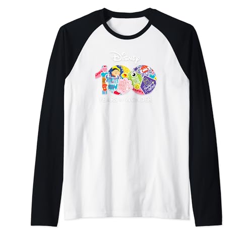 Disney 100 Raglan Pixar Happy Faces Cadeau Parfait pour Fans d'Animation
