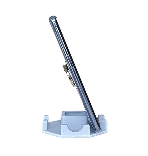 Suporte de Mesa para Celular ou Tablet serve em todos os aparelhos - Modelo Octagonal (Branco)