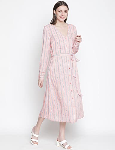 Image of oxolloxo Sweet - Natured Floral Print Button-Down Women Dress