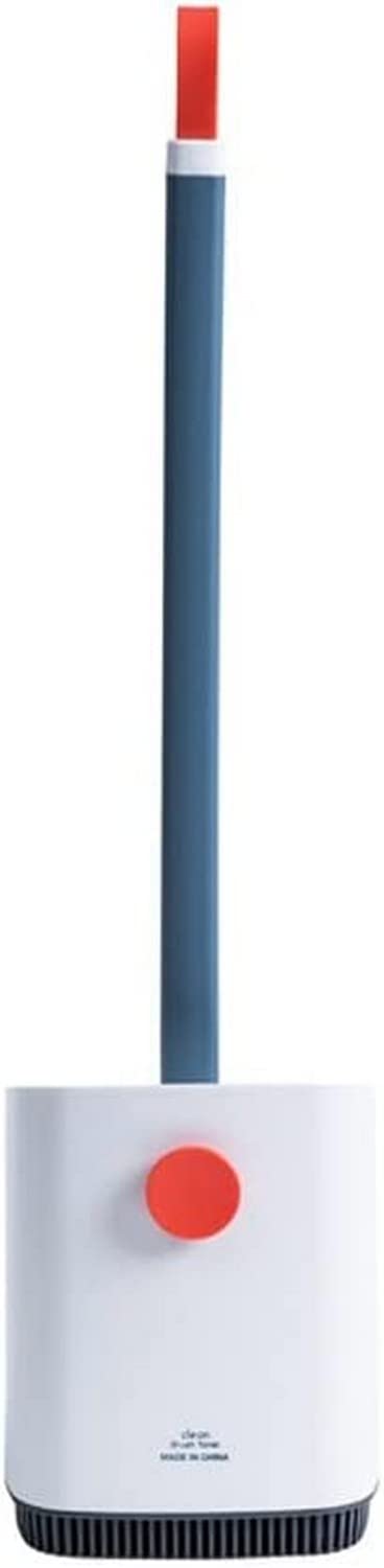 Toilet Brush and Holder Set, Toilet Brush Rubber Head Holder Brush with Base Toilet Wall Hanging Household Floor Bathroom Accessories Bathroom Toilet Brush Holder Furniture (Color : Khaki) (C)