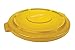 Rubbermaid Commercial Brute HDPE Trash Can Lid, Round, for 2655 Brute Containers, 26.75" Diameter x 2" Height, Yellow