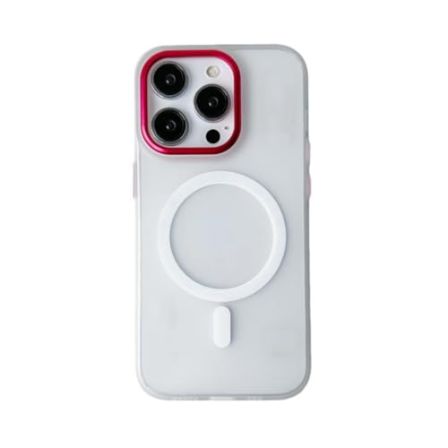 Coque antichoc iPhone 14 Pro Max en métal givré blanc haute protection au fini premium